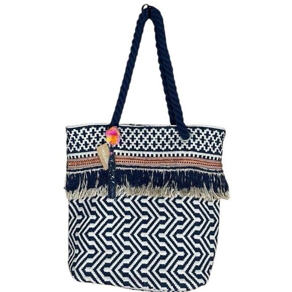 Nalini Originals Jute Large Tote Bag New - Picture 1 of 8
